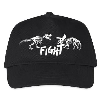 Tyrannosaurus versus Triceratops (weiß) - Kinder Basecap - Schwarz - Vorne
