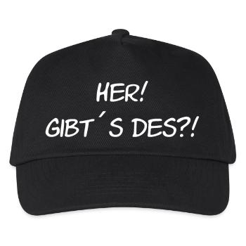 unisex sprüche pfälzisch, her, gibt’s des - Kinder Basecap - Schwarz - Vorne