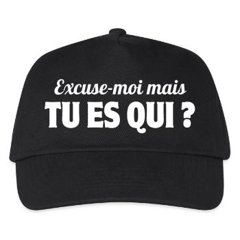 excusez-moi, tu es qui, phrase drôle - Casquette de baseball Enfant - noir - Devant