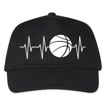 Basketball Streetball Symbol Verein Team Spieler - Kinder Basecap - Schwarz - Vorne