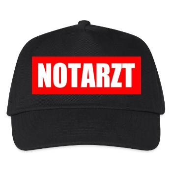 Notarzt - Kinder Basecap - Schwarz - Vorne