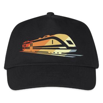Train Sketch Vintage - Kids’ Baseball Cap - black - Front