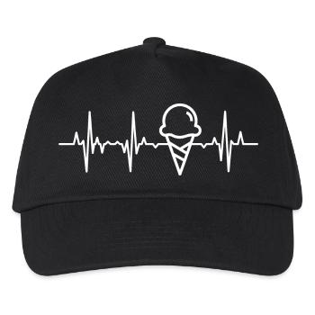 Ice cream heartbeat - Kids’ Baseball Cap - black - Front