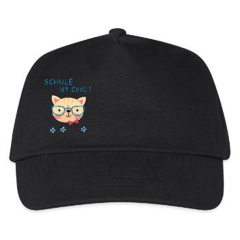 School is cool - Kids’ Baseball Cap - black - Front