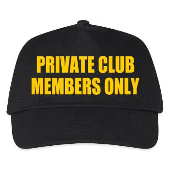 private club members only - Kinder Basecap - Schwarz - Vorne