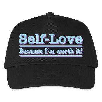 Selbstliebe - Weil ich es wert bin - Kinder Basecap - Schwarz - Vorne
