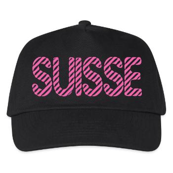 SCHWEIZ. LAND. GENF. HUMOR. FLAGGE. GENF - Kinder Basecap - Schwarz - Vorne