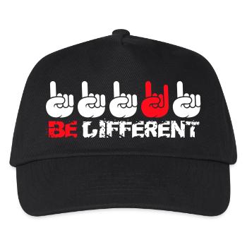 Be Different Heavy Metal Hard Rock Cool Hand Gestures - Kids’ Baseball Cap - black - Front