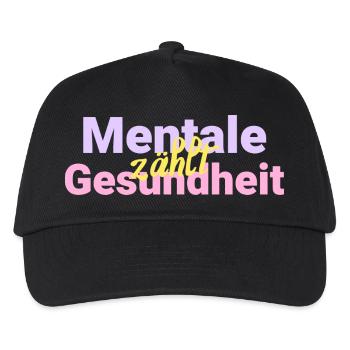 Mentale zahlt Gesundheit - Kinder Basecap - Schwarz - Vorne
