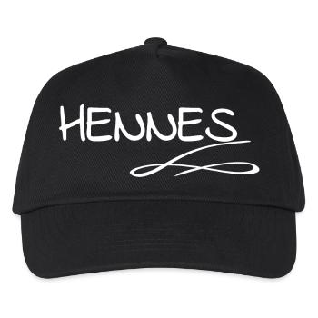Vorname Hennes - Kinder Basecap - Schwarz - Vorne