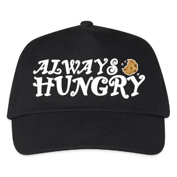 Always hungry helles Design - Kinder Basecap - Schwarz - Vorne