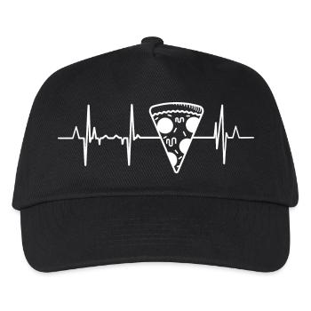 Pizza Heartbeat - Kids’ Baseball Cap - black - Front