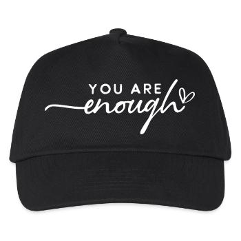 You Are Enough – Self-Love & Motivation - Kids’ Baseball Cap - black - Front