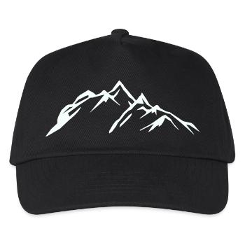 berge - Kinder Basecap - Schwarz - Vorne