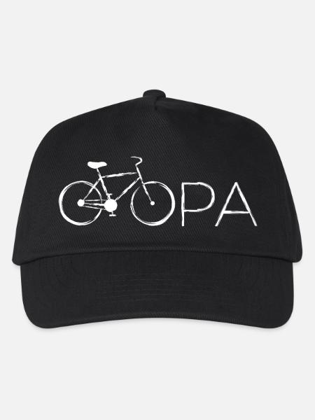 Fahrrad Opa - Fahrrad Spruch - Kinder Basecap - Schwarz