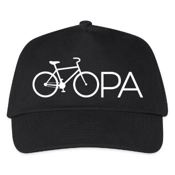 Fahrrad Opa - Fahrrad Spruch - Kinder Basecap - Schwarz - Vorne