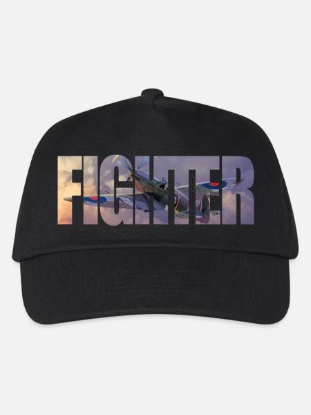 Fighter Spitfire - Kinder Basecap - Schwarz
