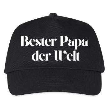 Bester Papa der Welt - Kinder Basecap - Schwarz - Vorne