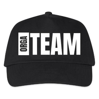 Orga - Team Member - Personal - Crew - Mitarbeiter - Kinder Basecap - Schwarz - Vorne