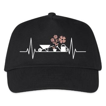 heartbeat Garten Gärtner Gärtner - Kinder Basecap - Schwarz - Vorne
