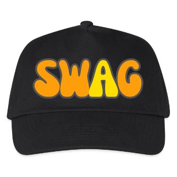 Modern Typography Cool Art Studio Brand Logo Swag - Kinder Basecap - Schwarz - Vorne