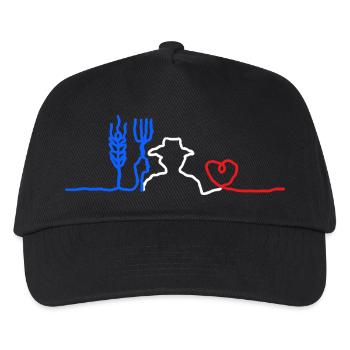 Das Herz des 🇫🇷 Bauern - Kinder Basecap - Schwarz - Vorne
