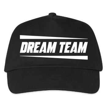 Dream Team Mannschaft - Kinder Basecap - Schwarz - Vorne