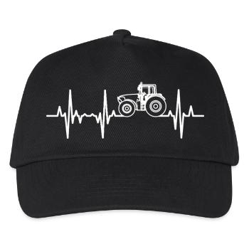 Fréquence cardiaque du tracteur - Casquette de baseball Enfant - noir - Devant