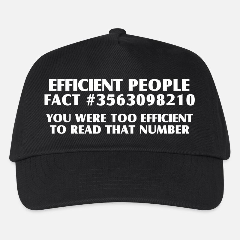 Effizient Nerd Shirt – Lustige Computer Fakten - Kinder Basecap - Schwarz