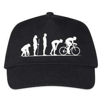 Lebensweg in Bewegung zum Rennrad Fahrer - Kinder Basecap - Schwarz - Vorne
