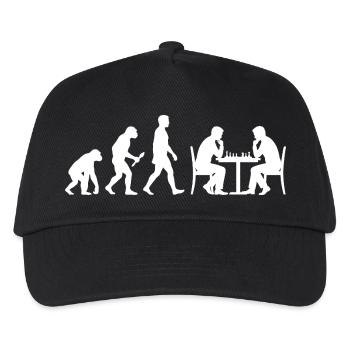 Chess Evolution – Der Weg zum Großmeister - Kinder Basecap - Schwarz - Vorne