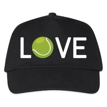 Tennis-Liebhaber - Kinder Basecap - Schwarz - Vorne