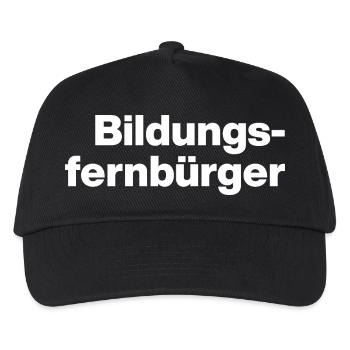 BILDUNGSFERNBÜRGER. DUMME MENSCHEN, SARKASMUS - Kinder Basecap - Schwarz - Vorne