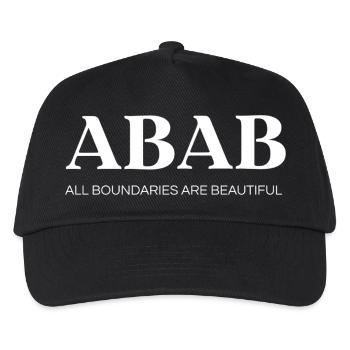 ABAB – Toutes les frontières sont belles (blanc) - Casquette de baseball Enfant - noir - Devant