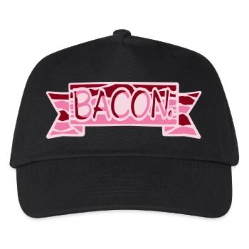 Bacon Bacon Food Funny Meat Foodie - Kids’ Baseball Cap - black - Front