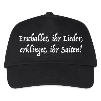 Erschallet ihr Lieder – Bach-Kantate BWV 172 - Kinder Basecap - Schwarz - Vorne