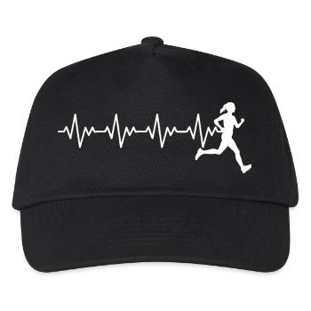Ich laufe, um mich frei und stark zu fühlen. Läufergeschenk - Kinder Basecap - Schwarz - Vorne