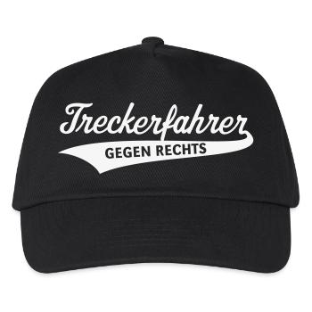 Treckerfahrer Gegen Rechts (Trecker Traktor / V4W) - Kinder Basecap - Schwarz - Vorne