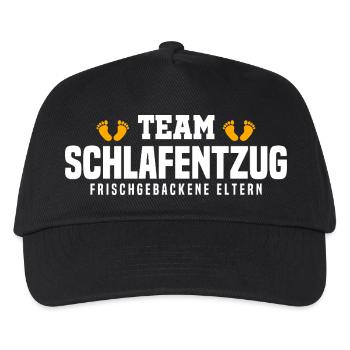 Team Schlafentzug - Frischgebackene Eltern - Kinder Basecap - Schwarz - Vorne