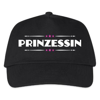 Prinzessin - Kinder Basecap - Schwarz - Vorne