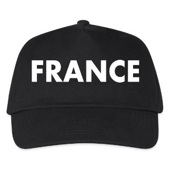 Frankreich - Kinder Basecap - Schwarz - Vorne