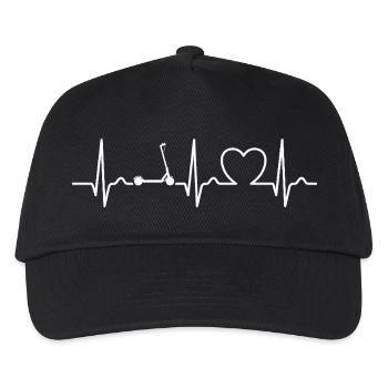 Trottinette électrique - Courbe ECG - Courbe cardiaque - Casquette de baseball Enfant - noir - Devant