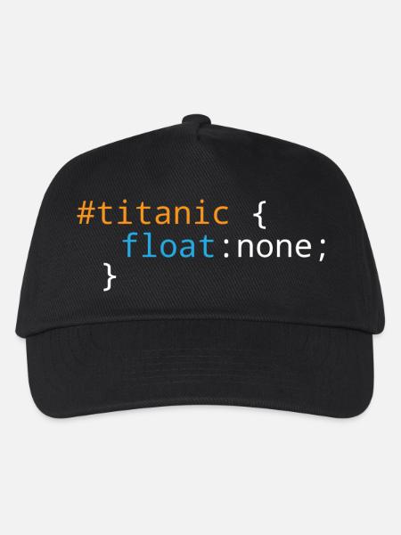 Css Puns - Titanic - Kids’ Baseball Cap - black