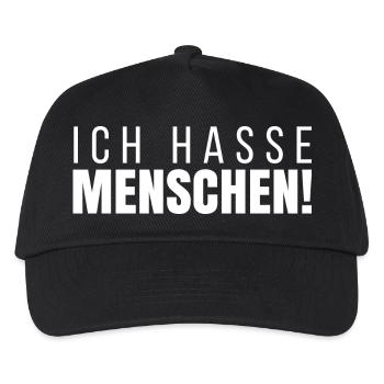 Ich Hasse Menschen - Kinder Basecap - Schwarz - Vorne