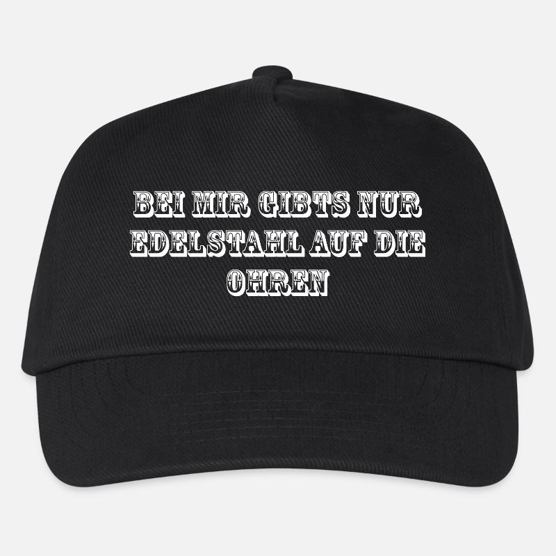 Edelstahl Metal Geschenk - Kinder Basecap - Schwarz