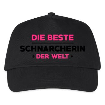 Schnarcher Schnarcherin Schnarchen Schlaf Humor - Kinder Basecap - Schwarz - Vorne