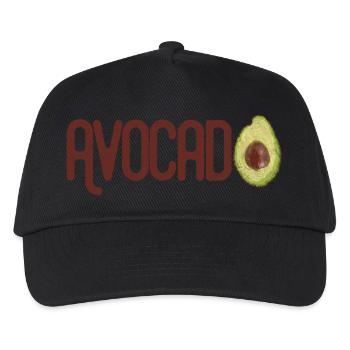 Trendy Yummy Avocado Grunge Style Text - Kinder Basecap - Schwarz - Vorne
