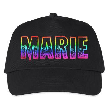 marie rs regenbogen - Kinder Basecap - Schwarz - Vorne