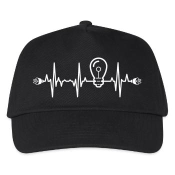 Electrical Engineer Heartbeat - Kids’ Baseball Cap - black - Front