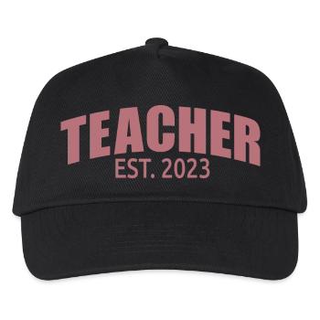 Enseignant Est. 2023 Diplôme d’enseignant Cadeau d’enseignant - Casquette de baseball Enfant - noir - Devant